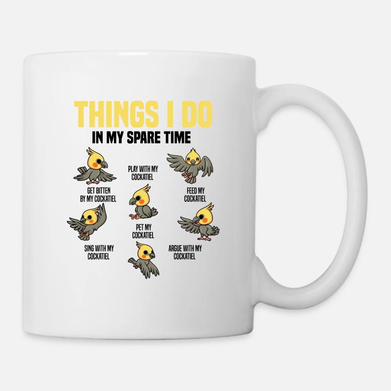 Nymphensittich - Tasse - Weiß