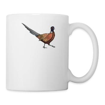 Fasan I Vintage Pheasant Treibjagd Motiv für Jäger - Tasse - Weiß - Rechts