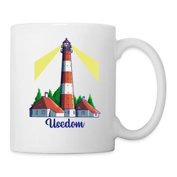 Leuchtturm - Insel Usedom - Tasse - Weiß - Rechts