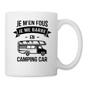 Je m'en fous je me barre en camping-car - Mug blanc - blanc - Droite