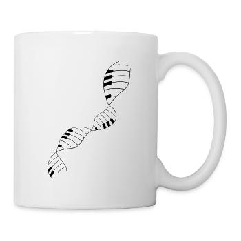 Piano Piano Keys DNA Piano Musicien Design - Mug blanc - blanc - Droite