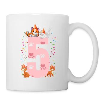 5. Cat Birthday Celebrant 5 years old - Mug - white - Right
