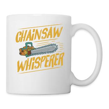 Tronçonneuse Chuchoteur Menuisier Arboriculteur - Mug blanc - blanc - Droite