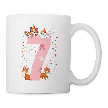 7. Cat Birthday Celebrant 7 years old - Mug - white - Right
