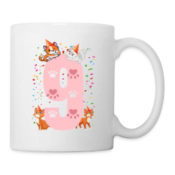9. Cat Birthday Celebrant 9 years old - Mug - white - Right