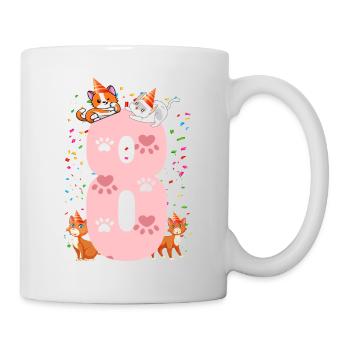 8. Cat Birthday Celebrant 8 years old - Mug - white - Right