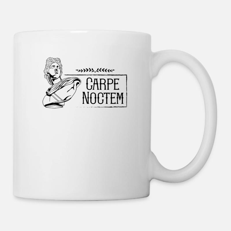 Lateinischer Spruch - Carpe Noctem - Tasse - Weiß