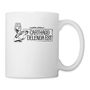 Lateinischer Spruch - Carthago delenda est - Tasse - Weiß - Rechts