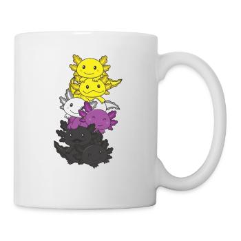 Nonbinary Flag Non Binary Pride LGBTQ Axolotl - Tasse - Weiß - Rechts