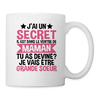 Bientôt Future Grande Soeur D'amour - Mug blanc - blanc - Droite