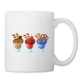 Ich Verkaufe Eiscreme Sorbet Eiszapfen Mochi - Tasse - Weiß - Rechts