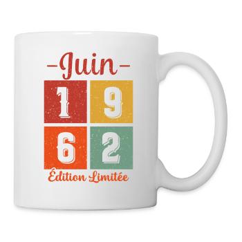 Cadeau D'anniversaire Juin 1962 Édition Limitée - Mug blanc - blanc - Droite