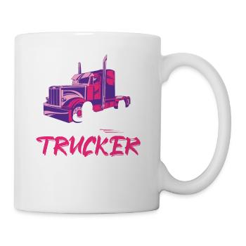 Lady Trucker Truck Driver Trucking - Tasse - Weiß - Rechts