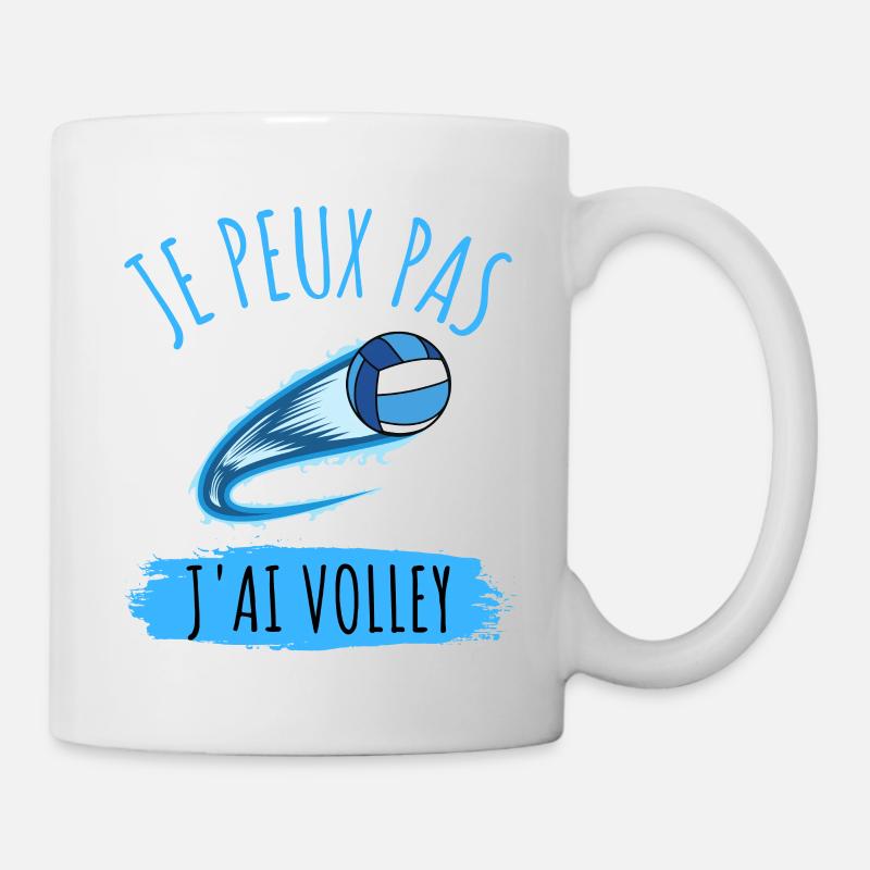 Je peux pas j'ai volley (bleu) - Mug blanc - blanc