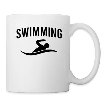 Schwimmen - Tasse - Weiß - Rechts