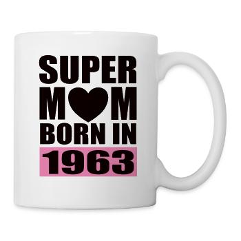 Maman Anniversaire Née en 1963 - Mug blanc - blanc - Droite