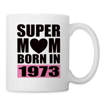 Maman Anniversaire Née en 1973 - Mug blanc - blanc - Droite