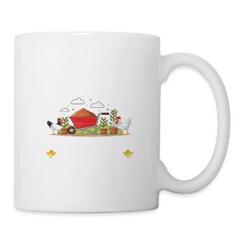 J'veux Juste M'occuper De Mon Jardin Et Mes Poules - Mug blanc - blanc - Droite