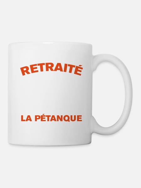 Je suis retraité la pétanque est mon métier humour - Mug blanc - blanc