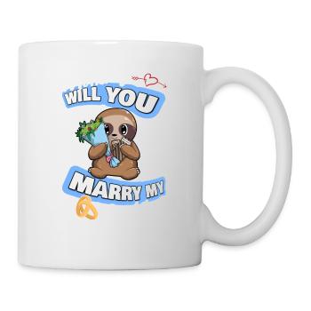 Offre de mariage maman épouseras-tu mon papa - Mug blanc - blanc - Droite