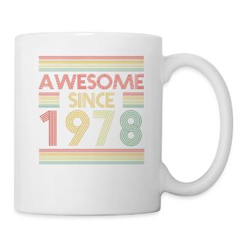 Génial depuis 1978 anniversaire rétro - Mug blanc - blanc - Droite