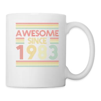 Awesome since 1983 retro birthday - Mug - white - Right