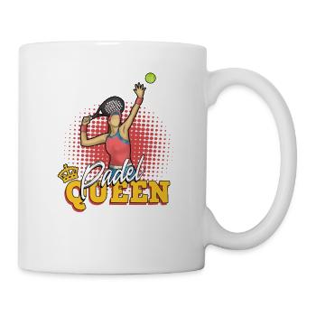 Padel Paddel Tennis Sport Königin Herz I Geschenk - Tasse - Weiß - Rechts