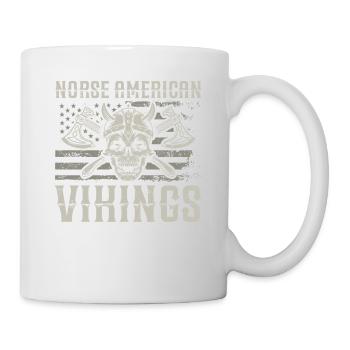Vikings américains nordiques Us Independence Day - Mug blanc - blanc - Droite