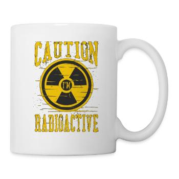 Attention Je suis Radioactive Chimiothérapie Chimio - Mug blanc - blanc - Droite