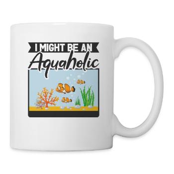 Aquarium Aquaholic Fish Tank Aquascaping - Mug - white - Right