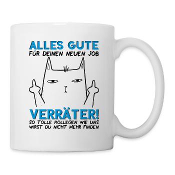 Abschied Kollege Abschiedsgeschenk Jobwechsel - Tasse - Weiß - Rechts