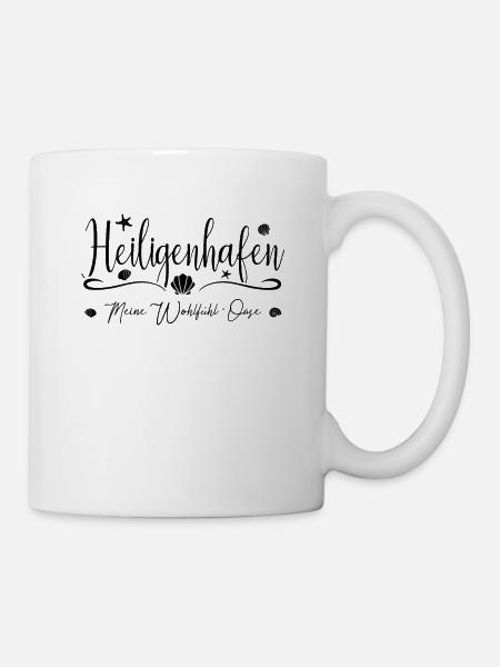 Meine Wohlfühl-Oase Seebad Heiligenhafen - Tasse - Weiß