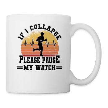 Marathon Runners Running Half Marathon Saying - Mug - white - Right