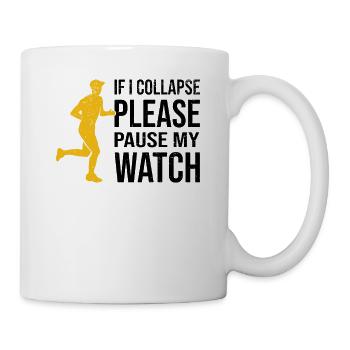 Marathon Runners Running Half Marathon Saying - Mug - white - Right