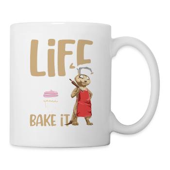 Life Is What You Bake it für einen Koch Köchin - Tasse - Weiß - Rechts