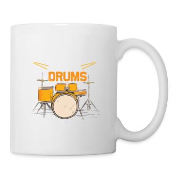 Born To Play Drums Drummer Drumming - Tasse - Weiß - Rechts