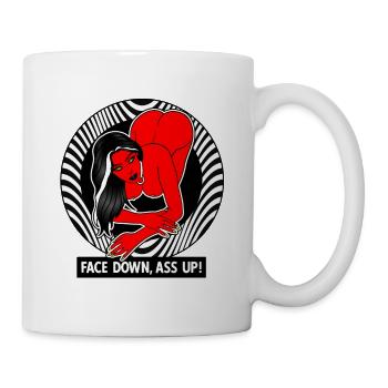 EROTIC SEXY GIRL ASS UP FACE DOWN - Tasse - Weiß - Rechts