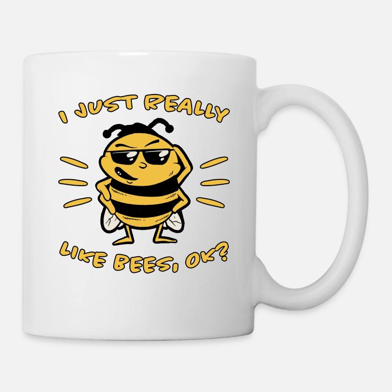 Bienen Lustiger Spruch Bienenwabe Imker Geschenk - Tasse - Weiß
