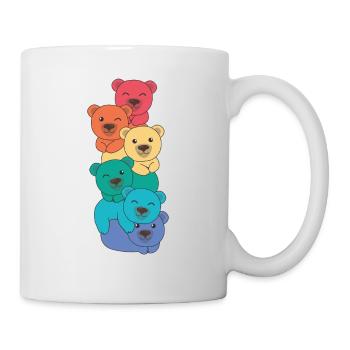Drapeau arc-en-ciel Gay Pride LGBTQ Ours mignon Ours - Mug blanc - blanc - Droite