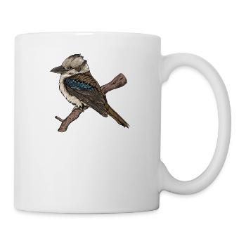 Kookaburra I Eisvogel Naturschutz für Ornithologe - Tasse - Weiß - Rechts