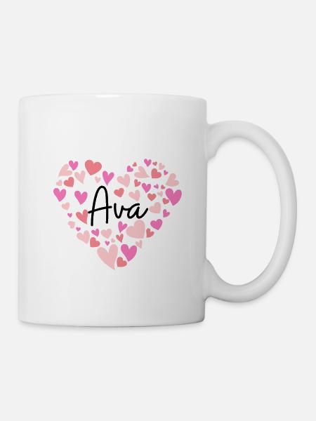 Ich liebe Ava - Tasse - Weiß