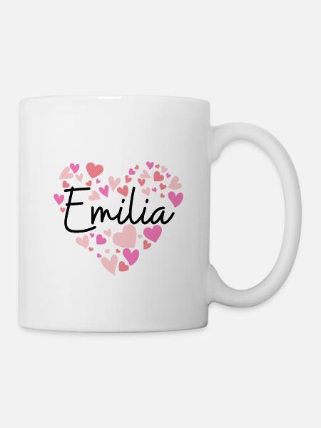 Ich liebe Emilia - Tasse - Weiß