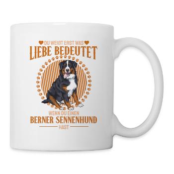 Liebe bedeutet einen Berner Sennenhund - Tasse - Weiß - Rechts