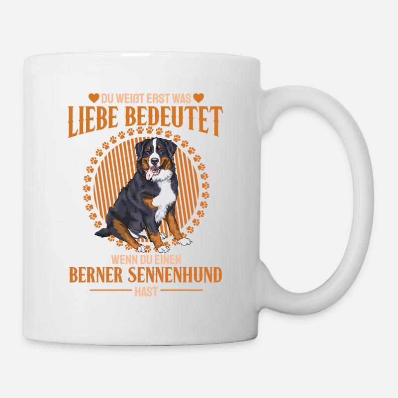 Liebe bedeutet einen Berner Sennenhund - Tasse - Weiß