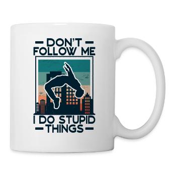 Parkour Freerunning Parkour Runner Ne me suivez pas - Mug blanc - blanc - Droite