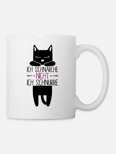Ich Schnarche Nicht Ich Schnurre - Tasse - Weiß