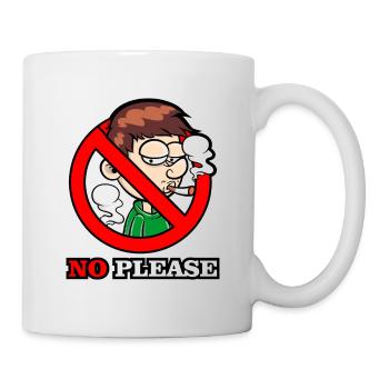 Smoking, No Please - Weltnichtrauchertag - Tasse - Weiß - Rechts
