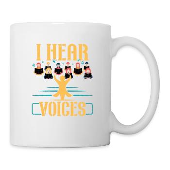 Ich Höre Stimme - Theatermusiker Chorleiter - Tasse - Weiß - Rechts