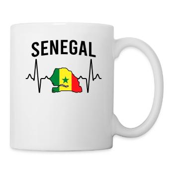 Sénégal Heartbeat - Mug blanc - blanc - Droite
