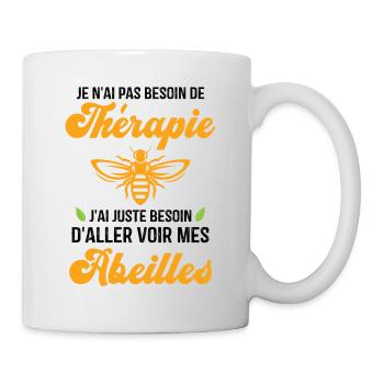 J'ai juste besoin d'aller voir mes abeilles - Mug blanc - blanc - Droite